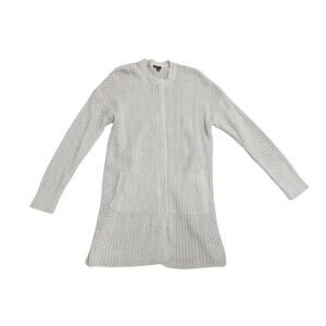 Ann Taylor Factory Full Zip Knit Pocket Cardigan Size Medium Sweater Grandmacore